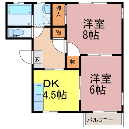 コーポMINAMI　Bの物件間取画像